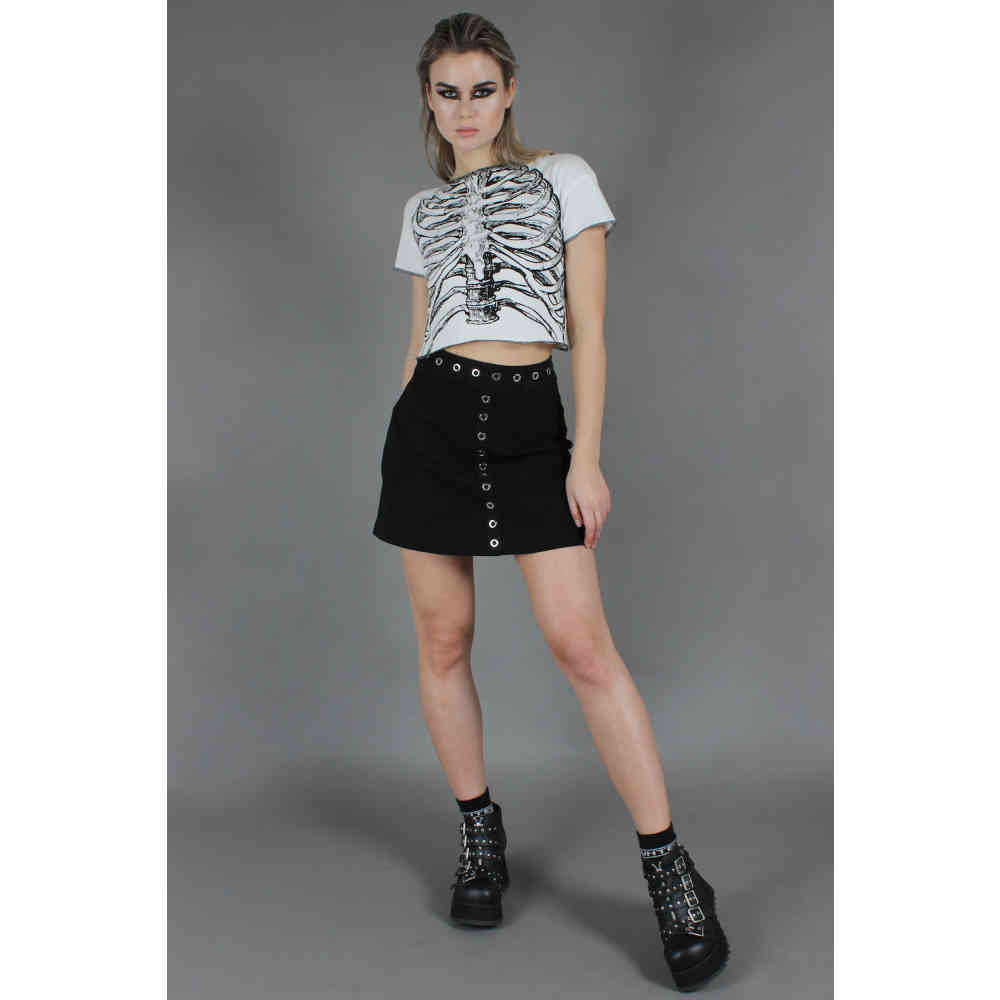 Jawbreaker - No Skin All Bones Crop top - Blanc